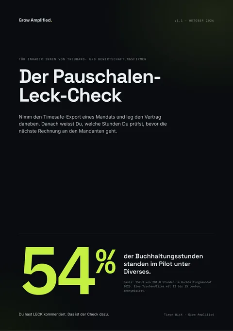 Titelseite: Der Pauschalen-Leck-Check