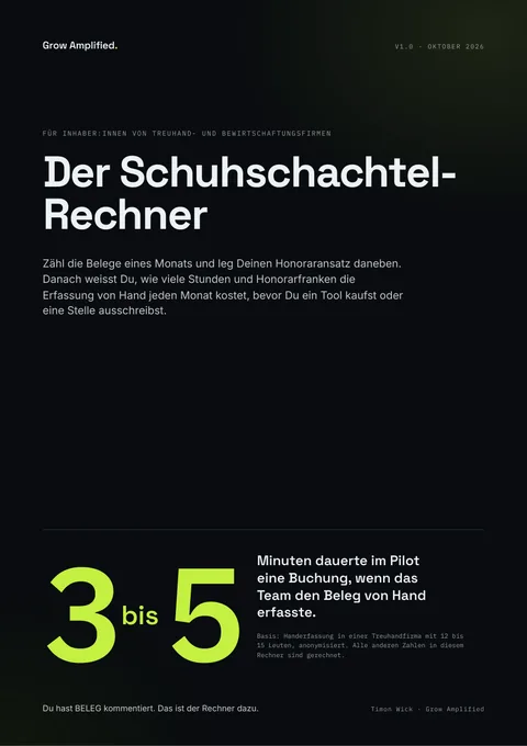 Titelseite: Der Schuhschachtel-Rechner